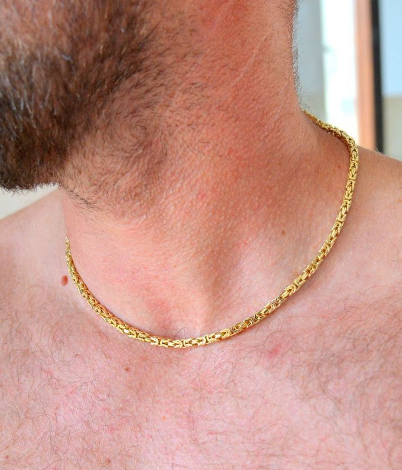 Łańcuszek męski srebrny splot typ królewski 3,8 mm pokryty złotem DIA-LAN-11894-925 3,8mm (2).jpg